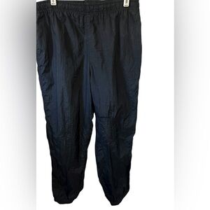 Cheetah Black Nylon Imperfection Pants Sz Med